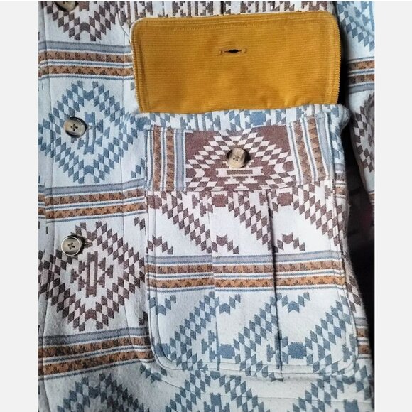 Handmade in USA Aztec Tribal Blazer Men M/L Sport Jacket Coat Southwestern 42-44 - Picture 3 of 12